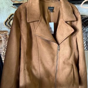 Ann Taylor Faux Suede tan jacket